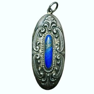 Antique Sterling Locket Pendant